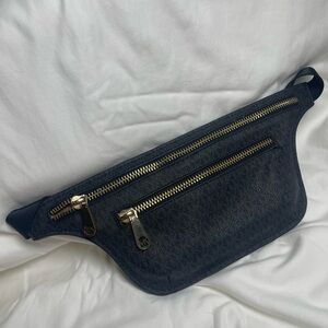 Michael Kors Black Bag with Gold Accents